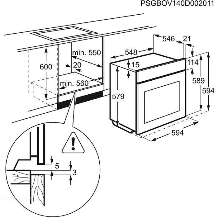 Духовой шкаф electrolux opeb9951z